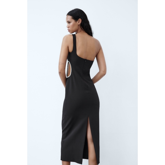 Rare zara rhinestone cutout dress - Picture 8 of 9